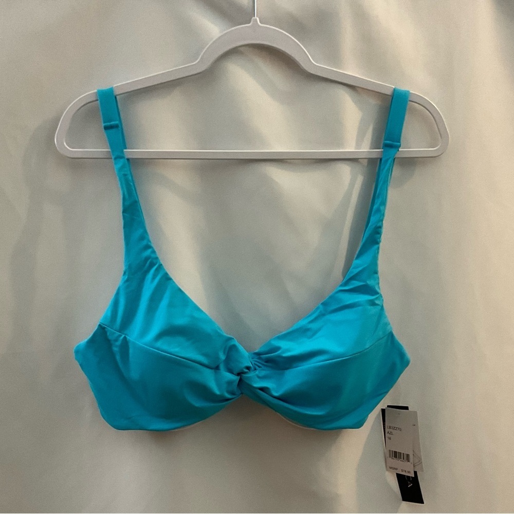 LA Blanca Bikini Swim Top Turquoise Blue 16